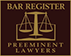 Bar Register Preeminent Lawyers